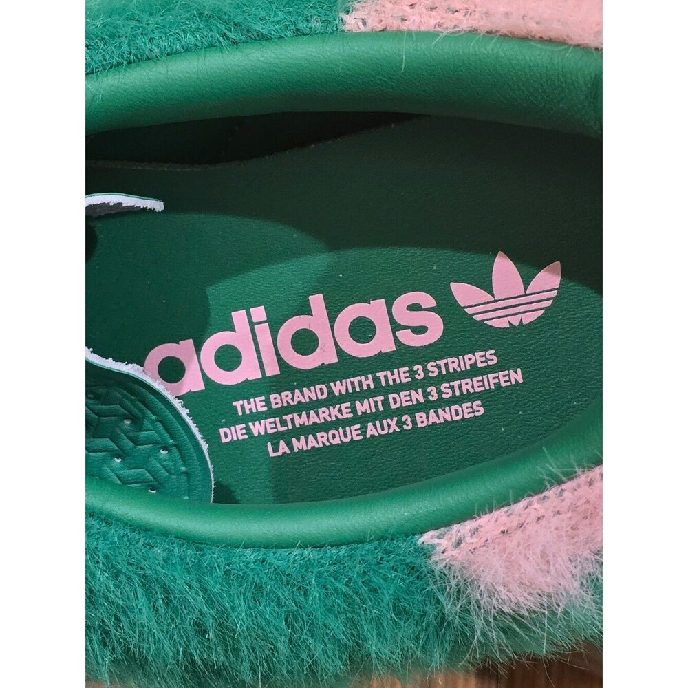 Adidas Gazelle Indoor Green Glow Pink Furry Sneaker NWT Women 9.5 Men 8.5 JP8342 - Picture 8 of 11
